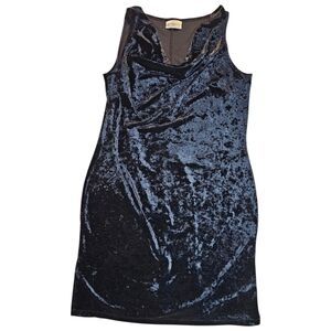 Vintage Premiere Collection Black Crushed Velvet Dress